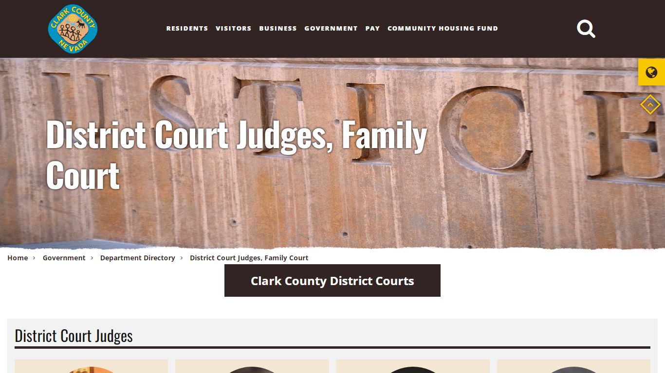District Court Judges, Family Court - Clark County, Nevada